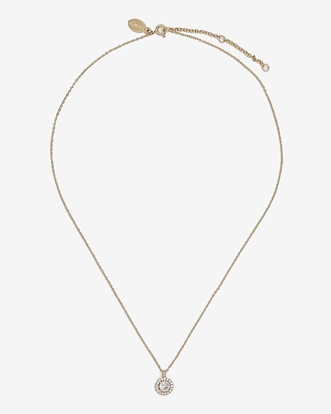 Rhinestone Embellished Pendant Necklace | Express