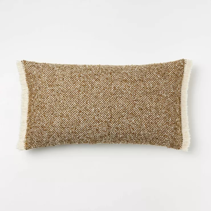 Herringbone with Frayed Edges Throw Pillow - Threshold™ designed with Studio McGee | Target