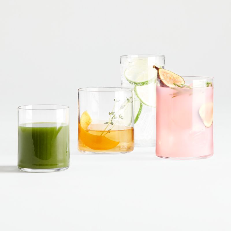 Edge Drink Glasses | Crate & Barrel | Crate & Barrel