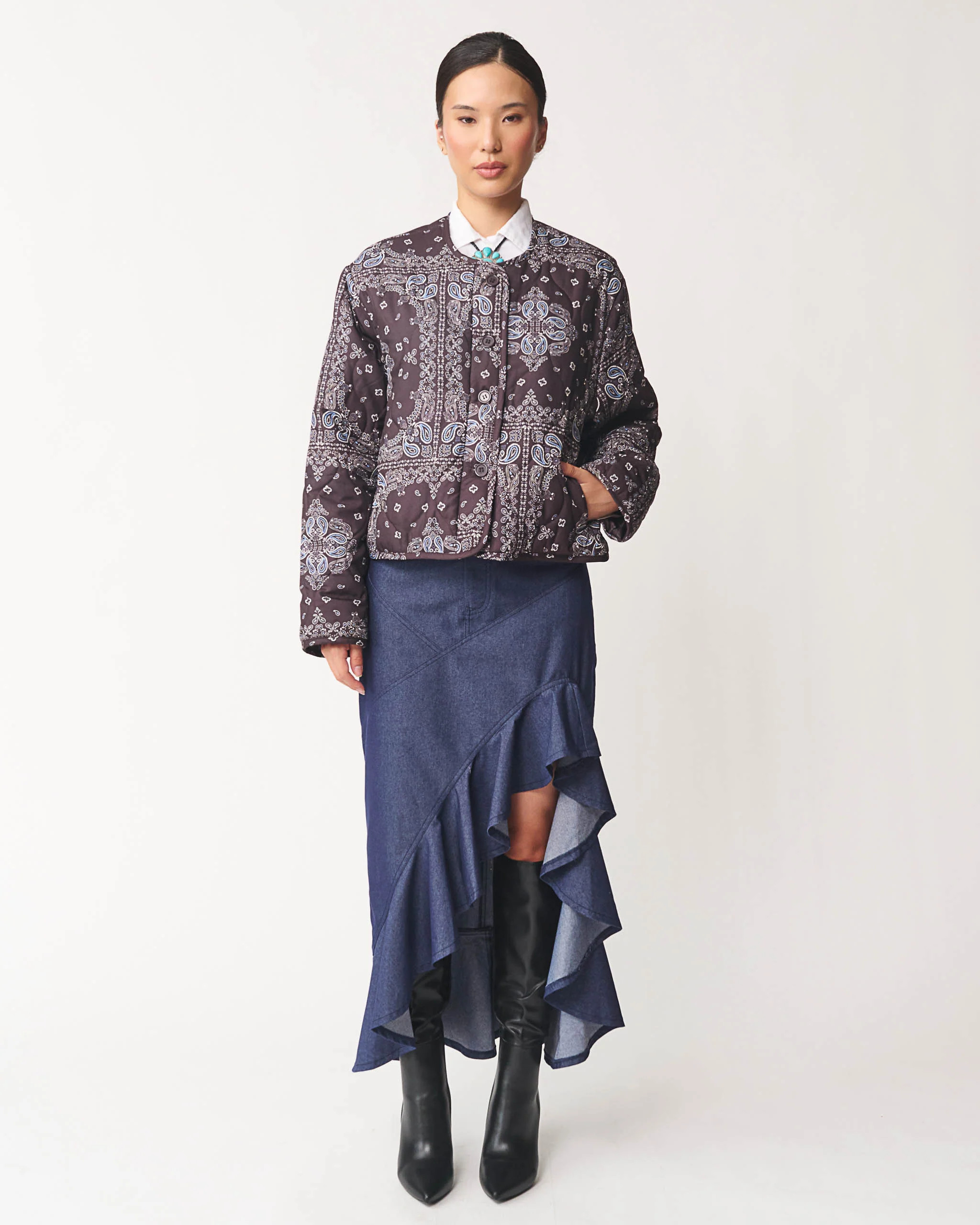 Beatriz Quilted Paisley Jacket | Benaar La