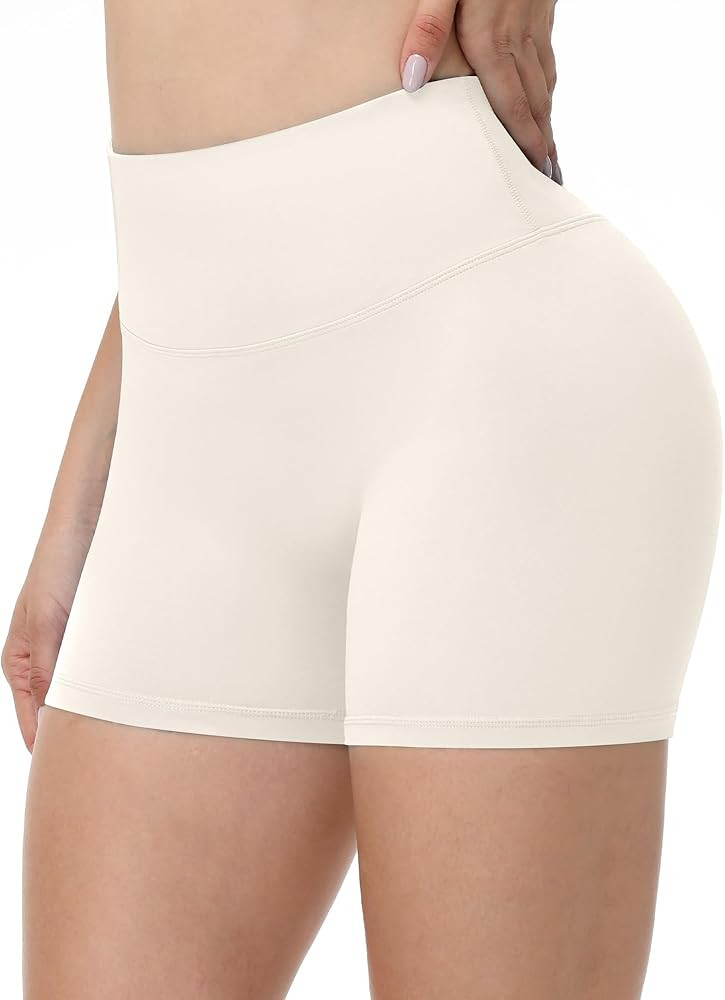 Runhit No Front Seam Biker Shorts for Women - 3''/5''/8'' High Waisted Workout Gym Yoga Spandex S... | Amazon (US)