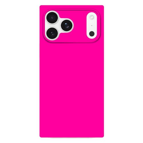 Flaunt Official Square Protective Case - Compatible with iPhone 17 Pro Max - Compatible with MagSafe & Wireless Charging - Drop-Tested & Shockproof - (Neon Pink) | Amazon (US)
