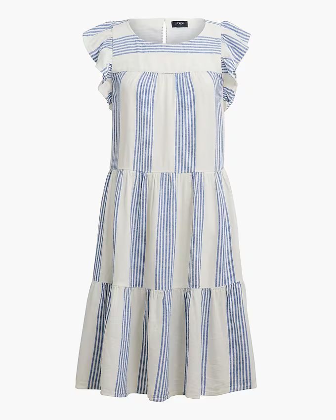 Linen-blend striped mini dress | J.Crew Factory