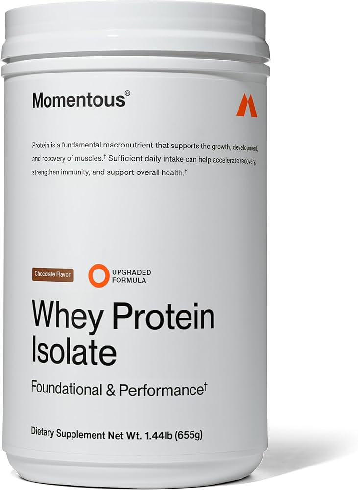 Momentous Essential Grass-Fed Whey Protein Powder – 20 g Whey Isolate Protein – NSF Certified... | Amazon (US)