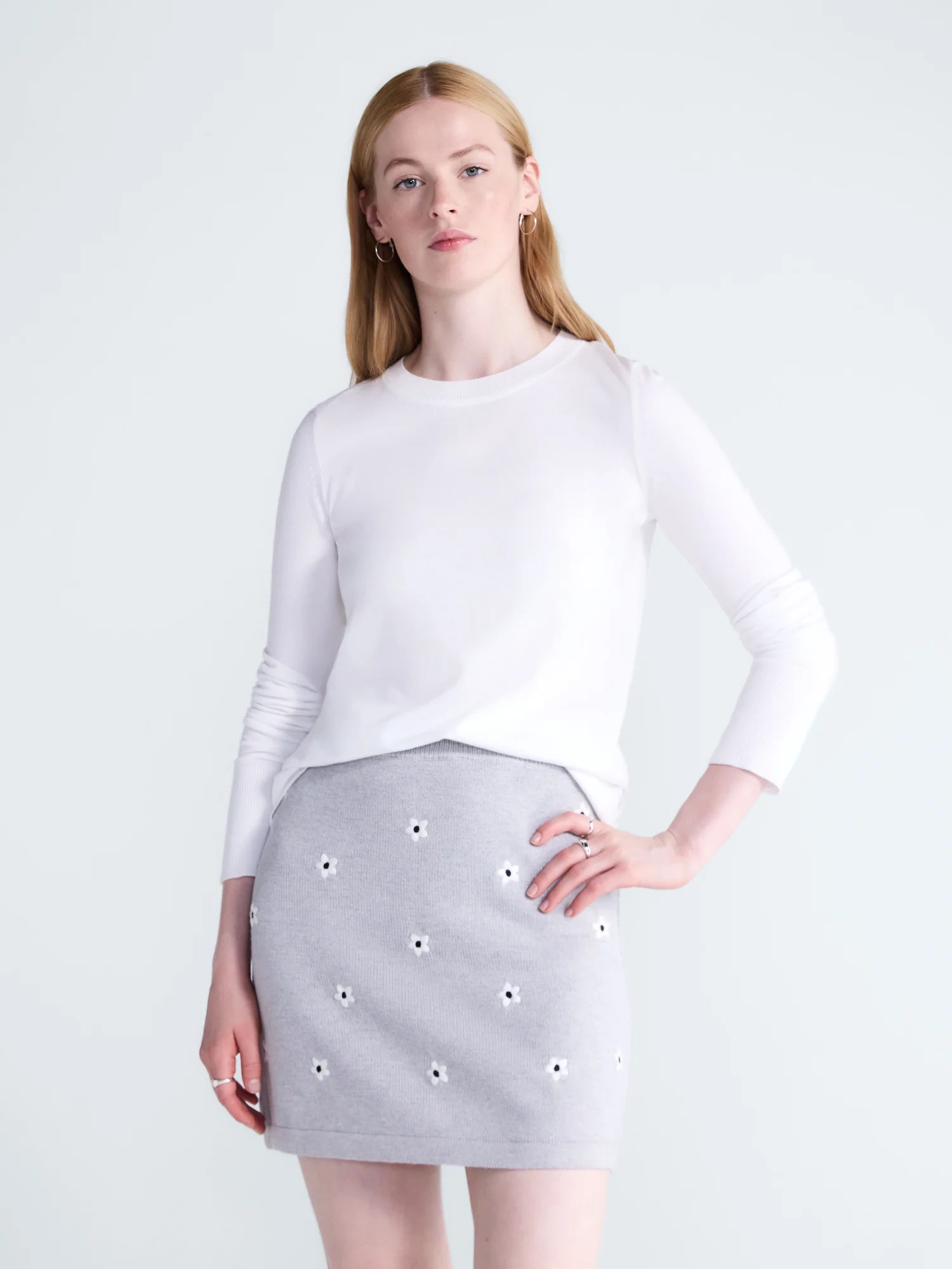 Free Assembly Women's and Women's Plus Cozy Yarn Crewneck Sweater, Midweight, Sizes XS-4X | Walmart (US)