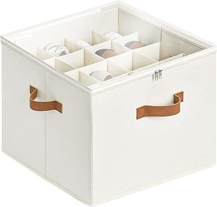 StorageWorks Shoe Organizer for Closet, Fabric Shoe Storage Bins with Clear Cover, Adjustable Div... | Amazon (US)