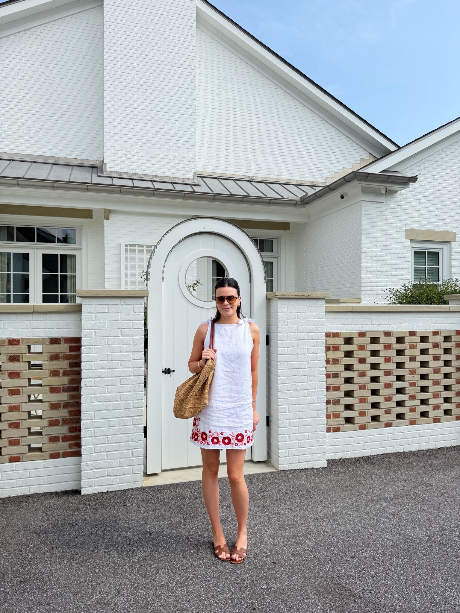 Easy linen J. Crew dress, perfect packable piece!