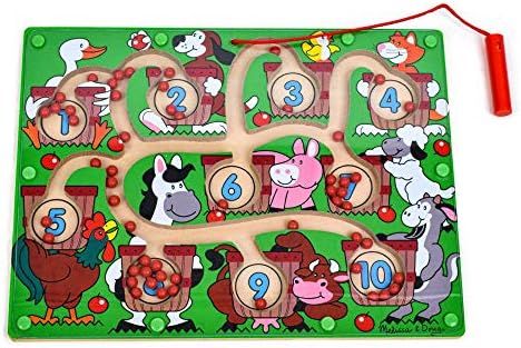 Melissa & Doug Magnetic Wand Number Maze - Wooden Puzzle Activity | Amazon (US)