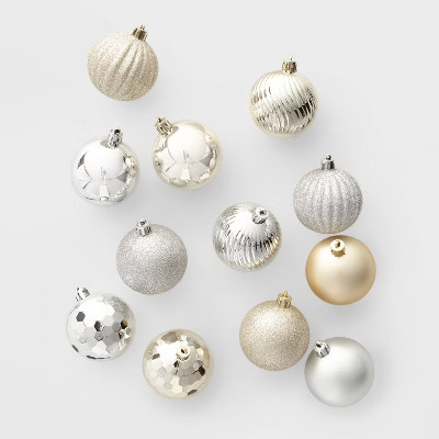 100ct Christmas Ornament Set Silver and Gold - Wondershop™ | Target
