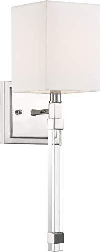 Nuvo 60/6682 Tompson 1 Light Wall Sconce,Polished Nickel | Amazon (US)