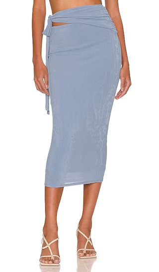 Serena Midi Skirt in Periwinkle Blue | Revolve Clothing (Global)