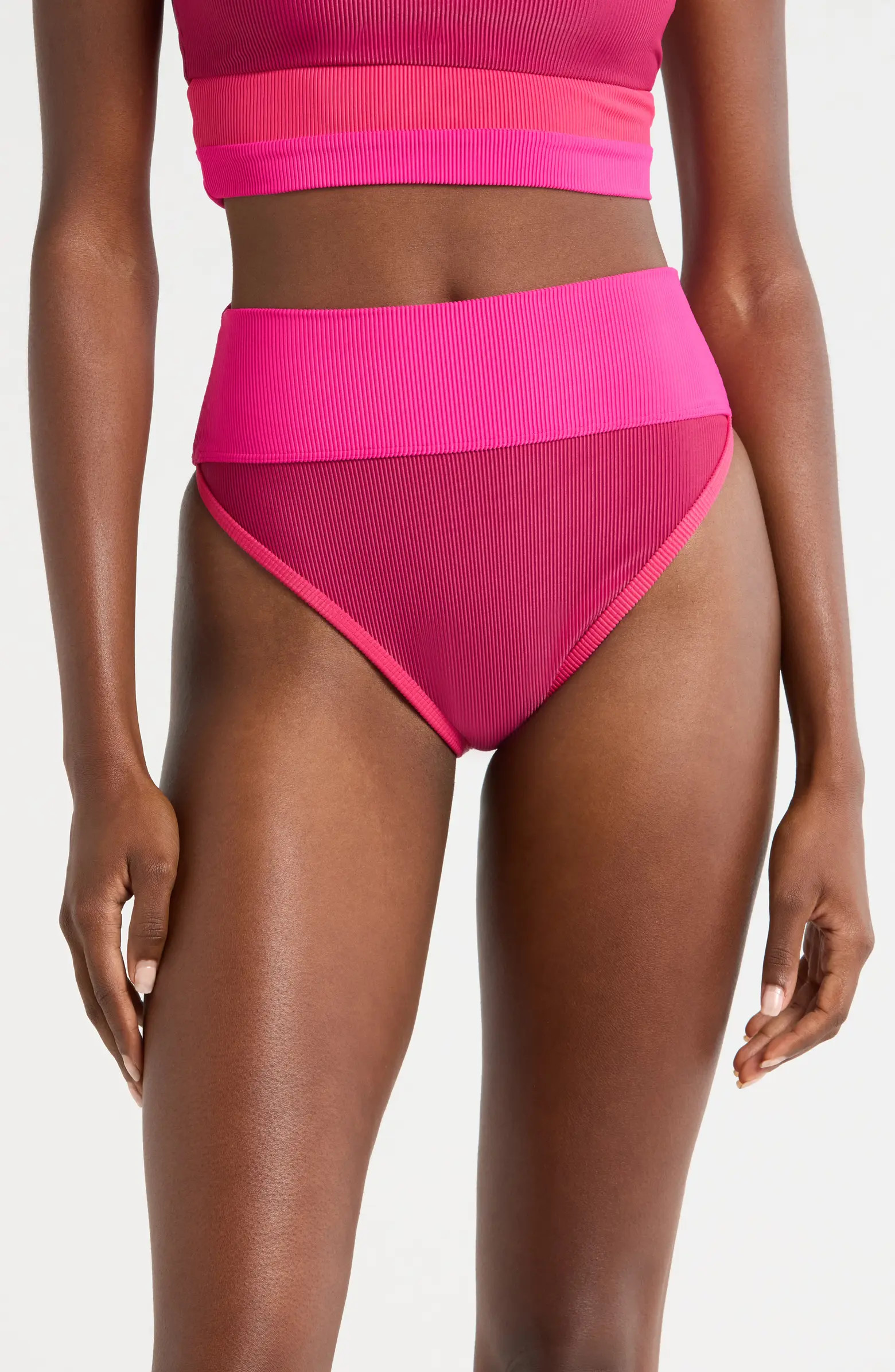 Emmy Colorblock High Waist Bikini Bottoms | Nordstrom