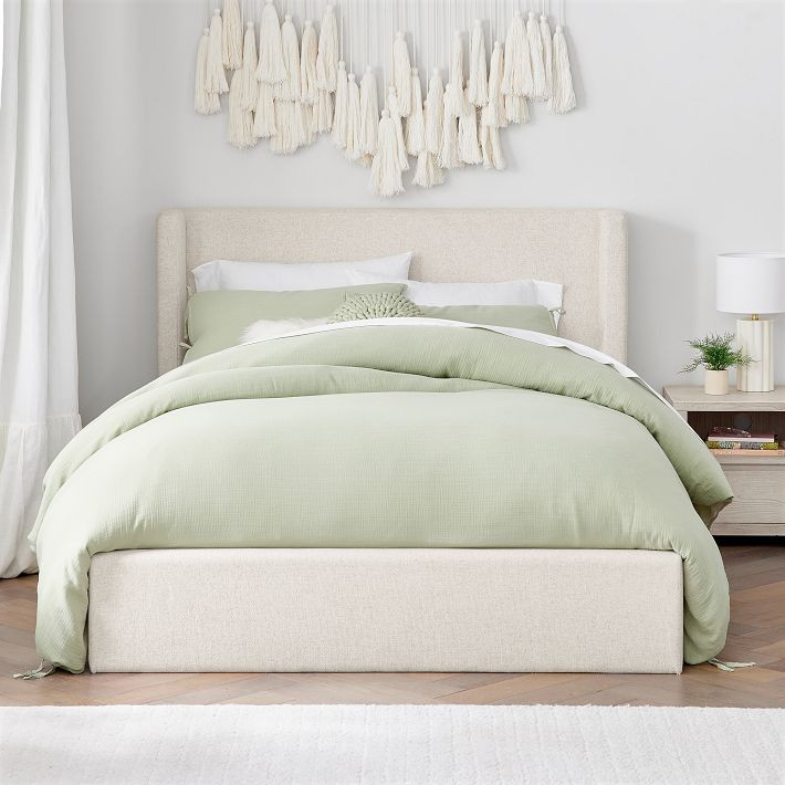 Shelter Upholstered Storage Bed | Pottery Barn Teen