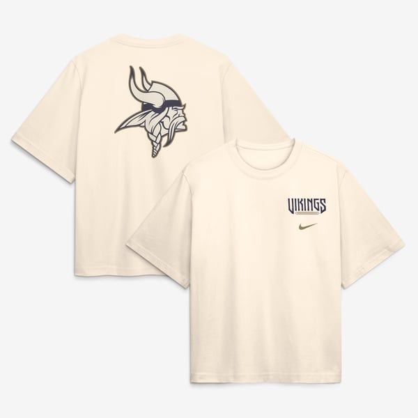 Minnesota Vikings Nike Women's 2026 Rivalries Collection Boxy T-Shirt - Cream | Fanatics