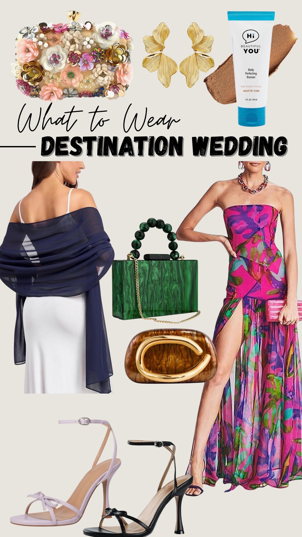 A designer inspired, destination wedding guest look that is comfortable and so chic. This dress is seriously insane! 

#LTKWedding #LTKTravel #LTKSeasonal