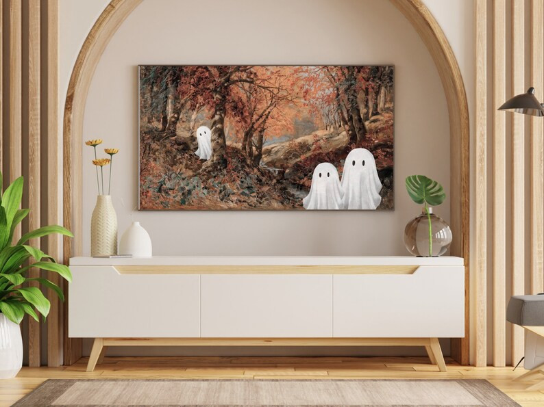 Cute Vintage Ghosts TV Art Bundle Cute Halloween Samsung - Etsy | Etsy (US)