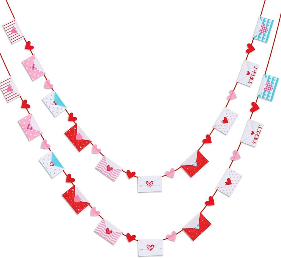 32 Feet Valentine's Day Decor Love Letter Garland Valentine's Banner Classroom Decor Romantic Val... | Amazon (US)