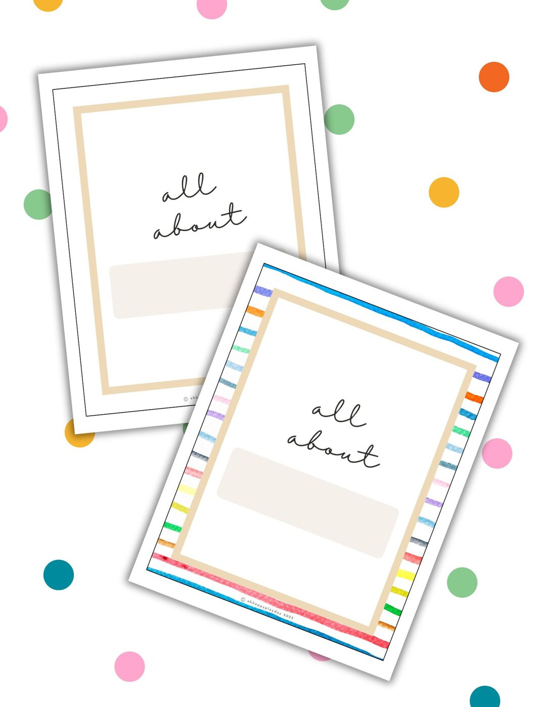 All About Me Activity Book Bundle (digital Download) - Etsy | Etsy (US)