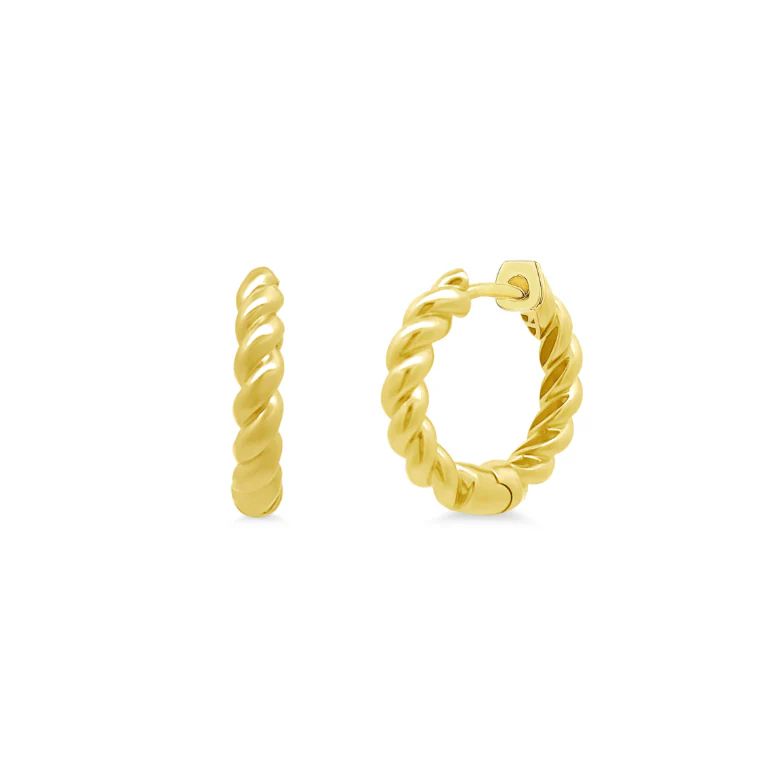 Gold Rope Hoops | LINDSEY LEIGH JEWELRY