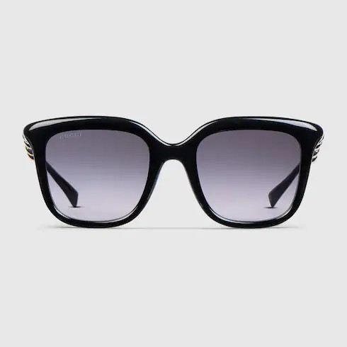 GUCCI Square Frame Sunglasses, Black | Gucci (US)