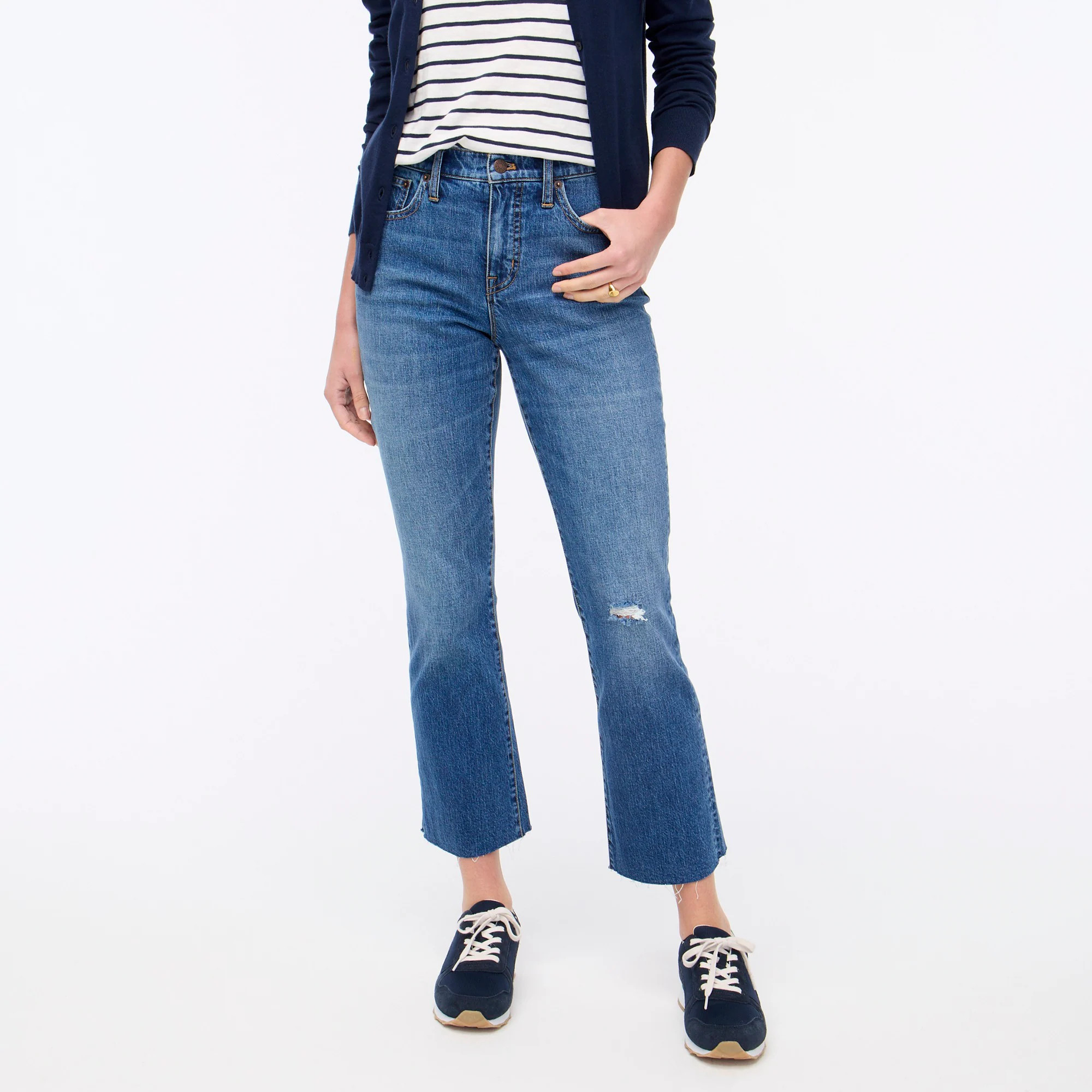 Flare crop jean in all-day stretch | J.Crew Factory