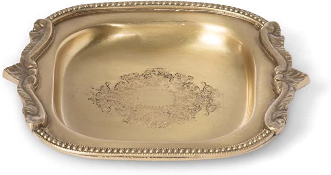 Park Hill Collection Antique Brass Serving Tray, Gold (Coin) | Amazon (US)