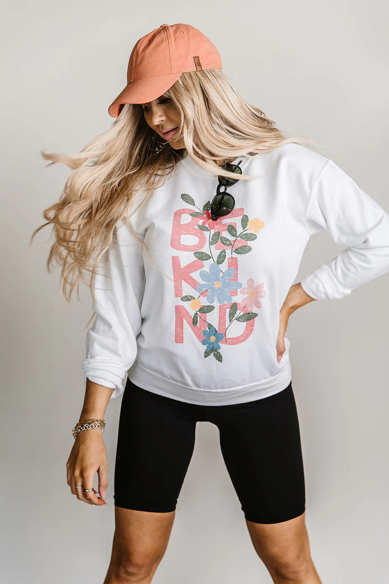 Be Kind Floral Pullover | Mindy Mae's Market