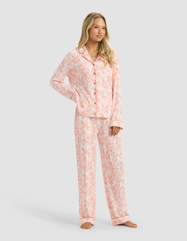 Women's Bamboo Stretch-Knit Long Sleeve Pajama Set | Cozy Earth