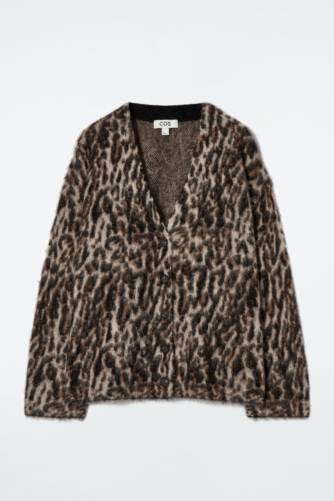 LEOPARD-JACQUARD MOHAIR-BLEND CARDIGAN | COS UK