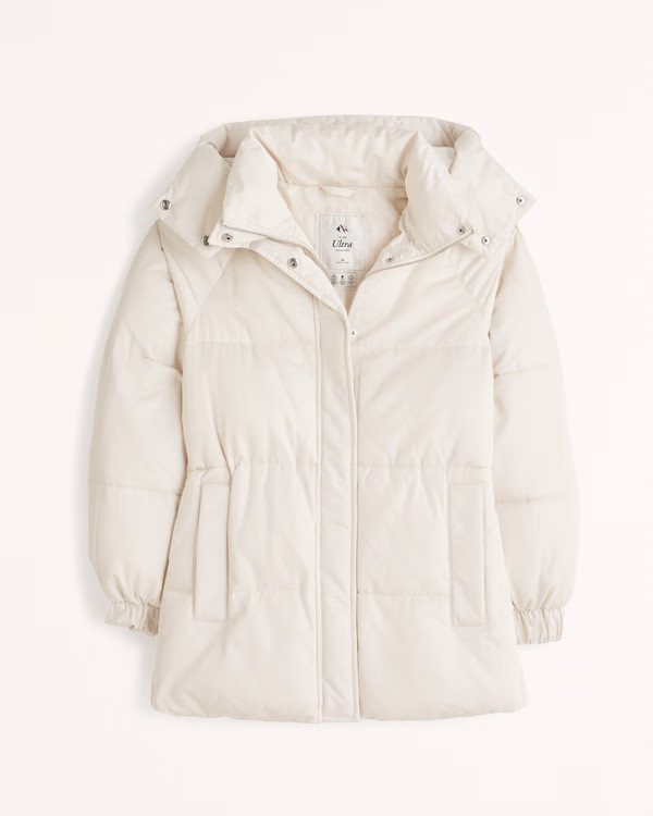 Women's Ultra Mid Puffer | Women's Coats & Jackets | Abercrombie.com | Abercrombie & Fitch (US)