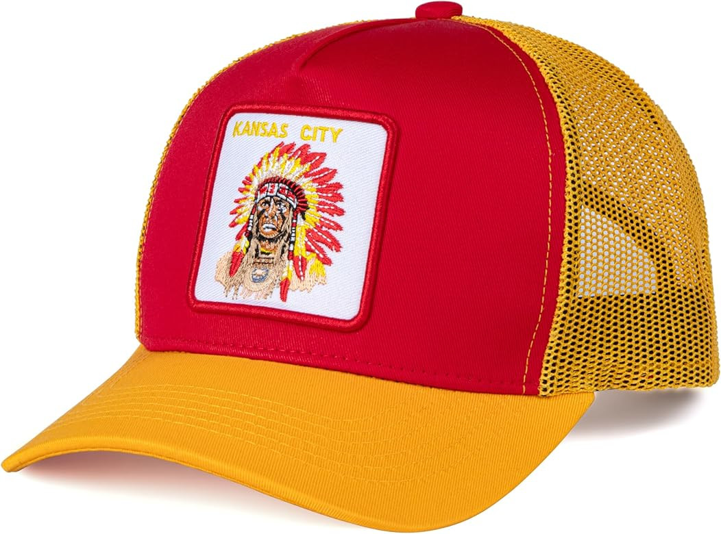 Football Fan Patch Trucker Hat - Netted Snapback Baseball Cap with Team Design for Men & Women | Amazon (US)