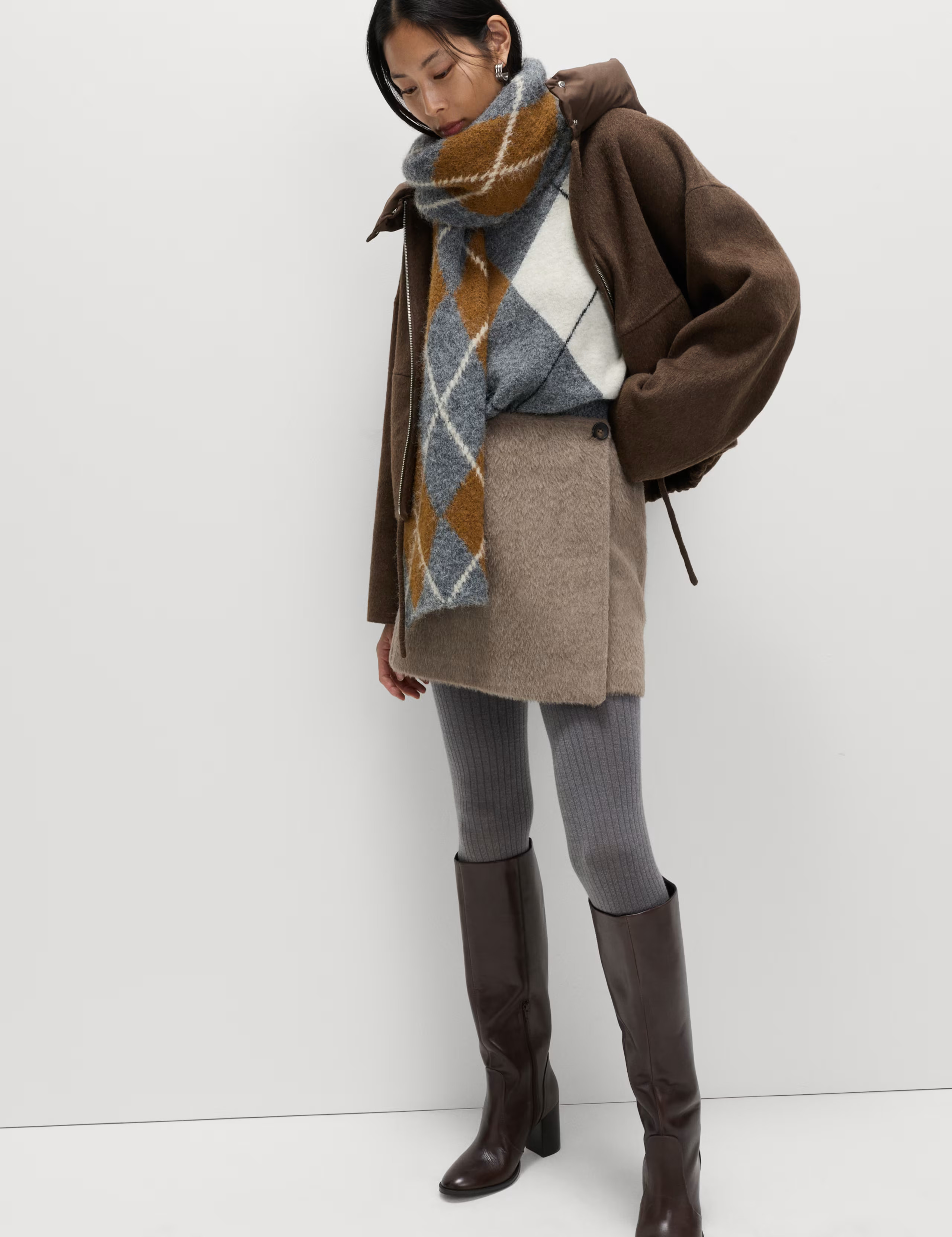 Brushed Mini Wrap Skirt with Wool | Marks & Spencer (UK)