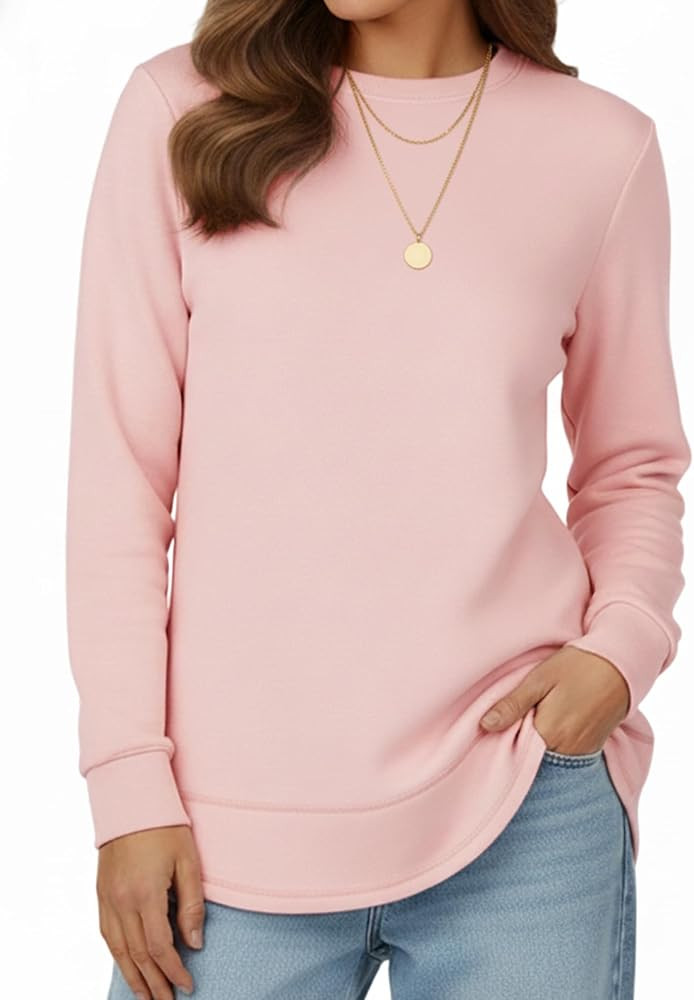 AURUZA Sweatshirt for Women Long Sleeve Crewneck Sweatshirt Women Causal Loose Fit Pullover Tunic... | Amazon (US)