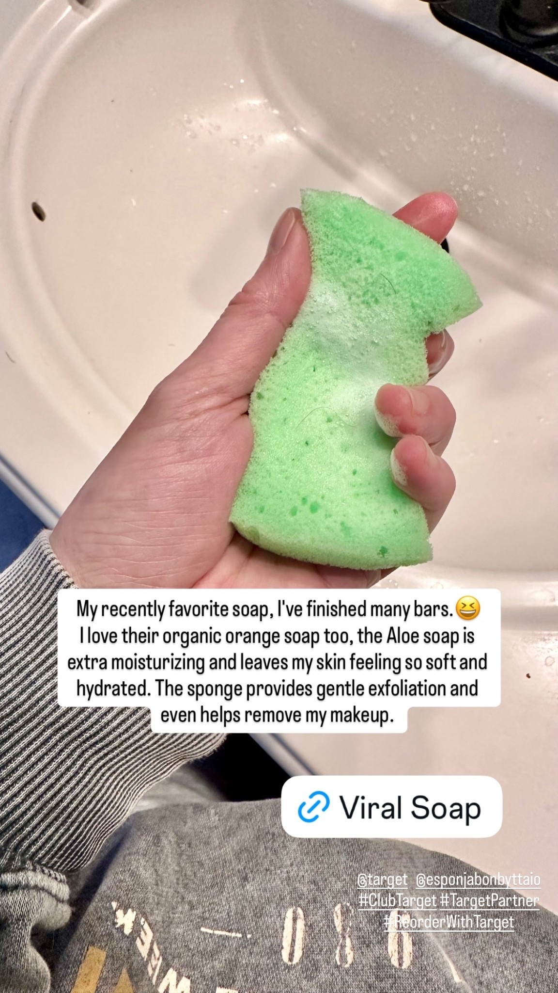My recently favorite soap, I've finished many bars.😆
I love their organic orange soap too, the Aloe soap is extra moisturizing and leaves my skin feeling so soft and hydrated. The sponge provides gentle exfoliation and even helps remove my makeup.  


@Target @esponjabonbyttaio
#ReorderWithTarget #skincare #targetfund #aleosoap #acne #esponjabon 

#LTKmorningroutine #LTKdayinmylife #LTKselfcare