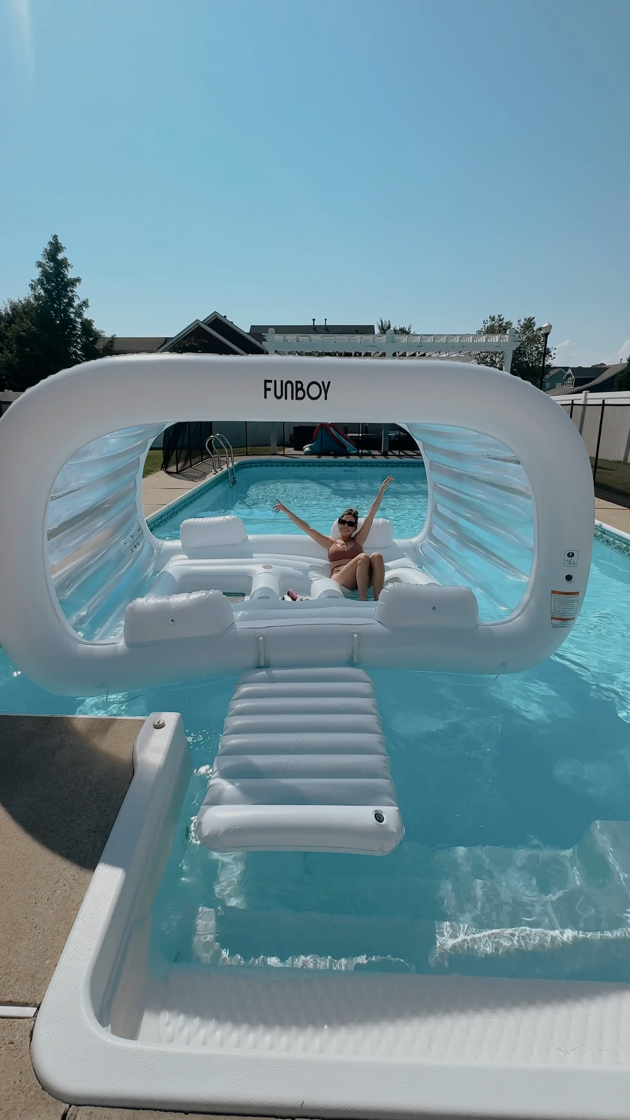 Wait- is it “treat your self” or “treat yourself” 🤔 Either way, do it (and quick because 25% off summer sale is still going!) @funboy #ad #funboy #cabana

#LTKSummerSales #LTKVideo #LTKSwim