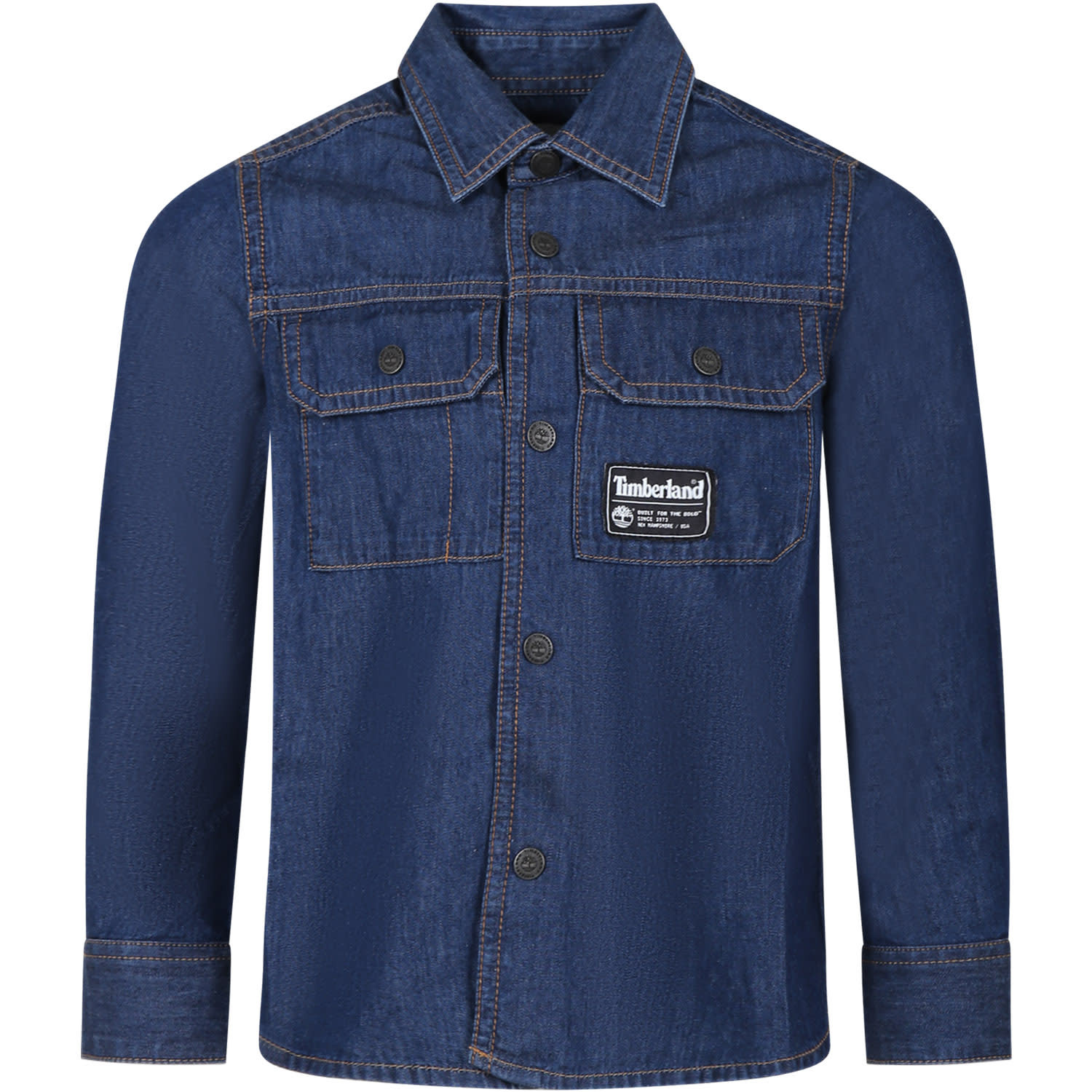 Timberland Denim Shirt For Boy With Logo | Italist.com US