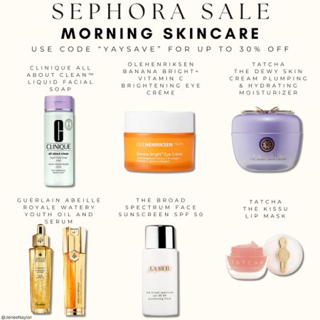 Sephora Skincare: my morning routine!!

Now’s the time to stock up & save on all your skincare needs. 

My morning routine is great for those with dry skin & eczema. 

Use the code “YAYSAVE” at Sephora for up to 30% off.  

#LTKxSephora #LTKsalealert #LTKbeauty