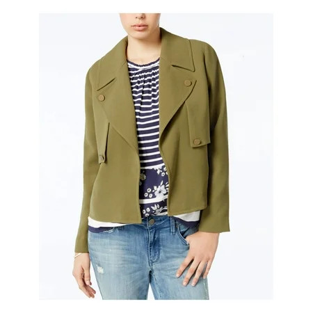 MAISON JULES Womens Green Blazer Wear To Work Jacket Size M | Walmart (US)