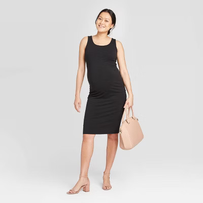 Sleeveless T-Shirt Maternity Dress - Isabel by Ingrid & Isabel™ Black | Target