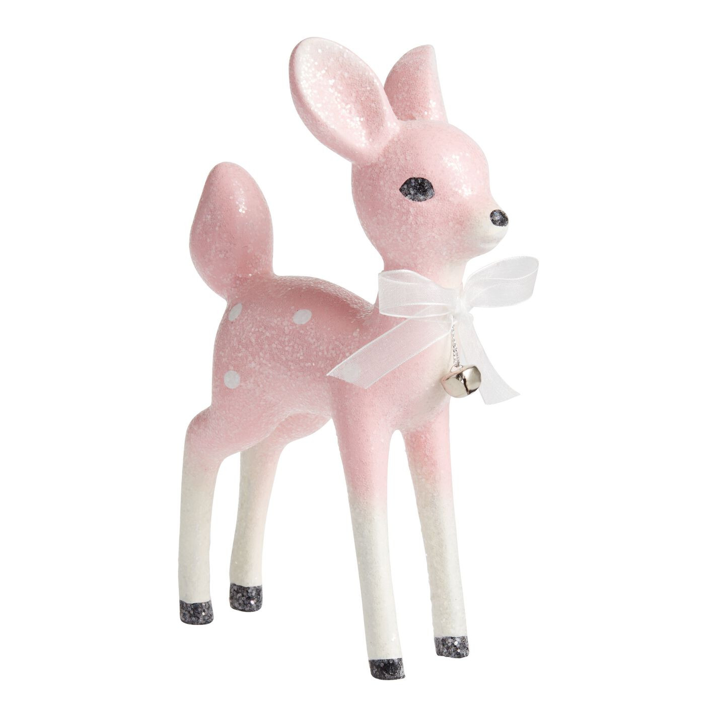 Pastel Pink Retro Deer With Bell | World Market