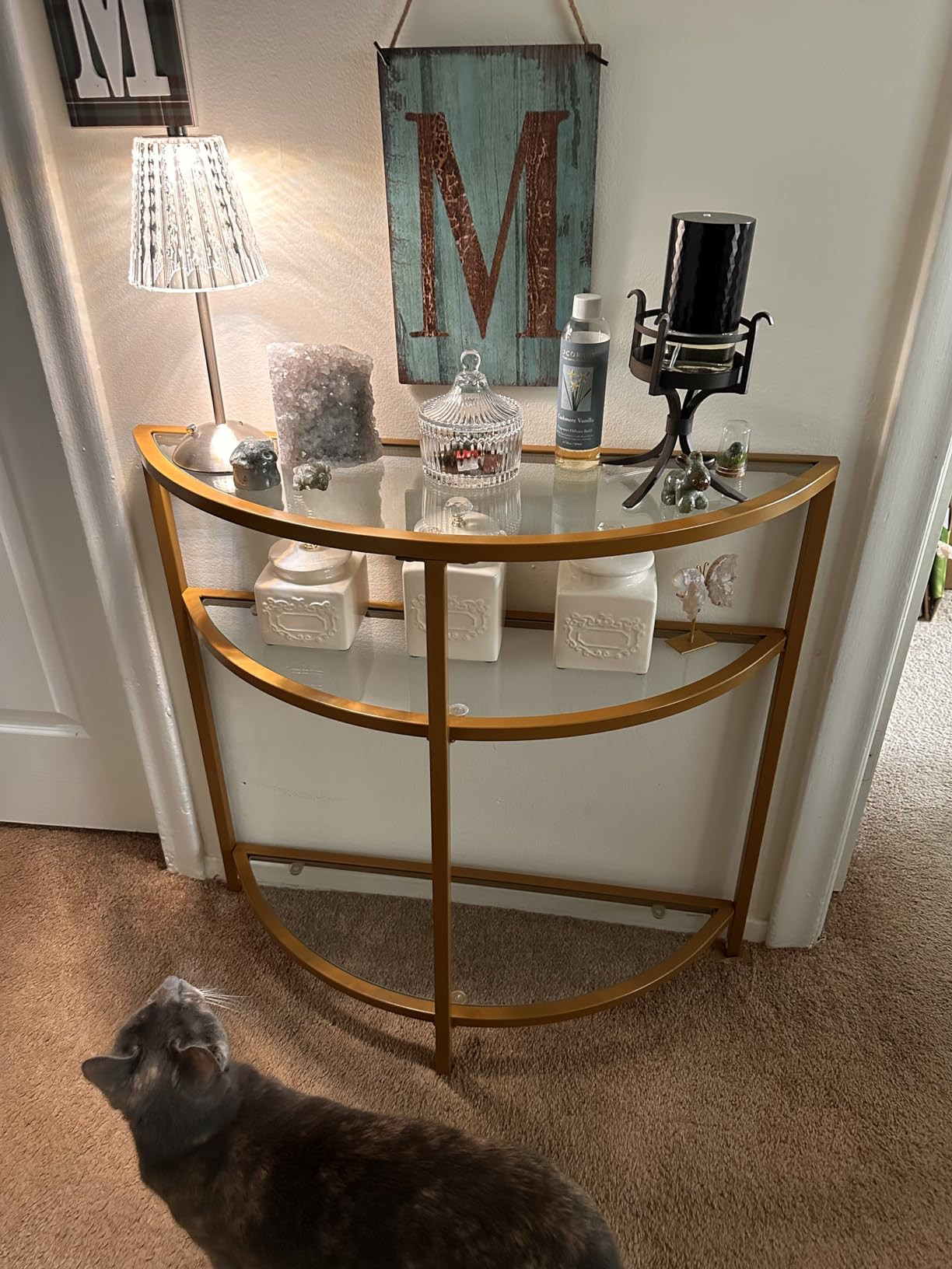 Cordless Lamp,Touch Dimmable Crystal Lamp 3 Colors,Portable LED Gold Lamp,Rechargeable Small Lamp... | Amazon (US)