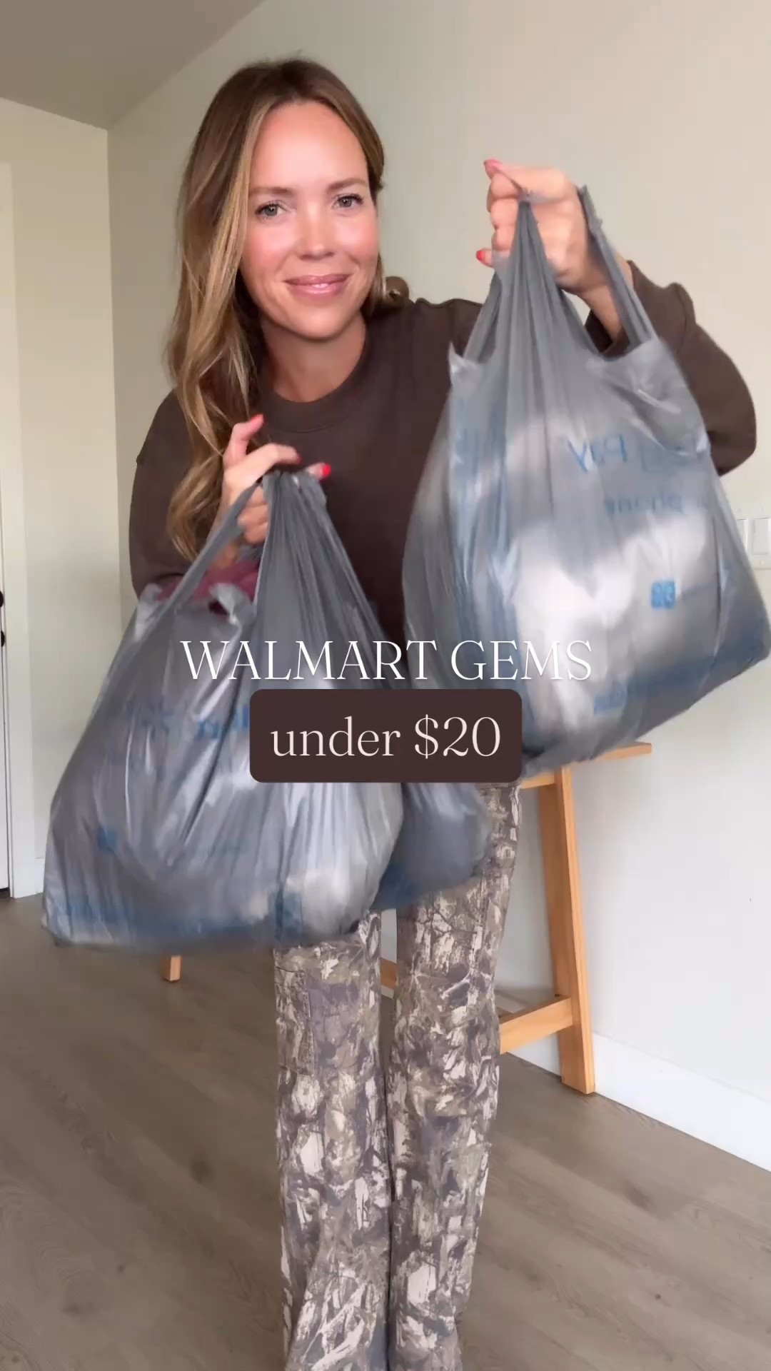 Under $20 gems from @walmart! 

Wearing sizes 
-camo pants XS
-thermal shirts M
-denim shirt XS
-brown sweater S 
-cropped jackets XS
-green striped polo M
-purple sweat set size XS 
-grey sweatpants size XS