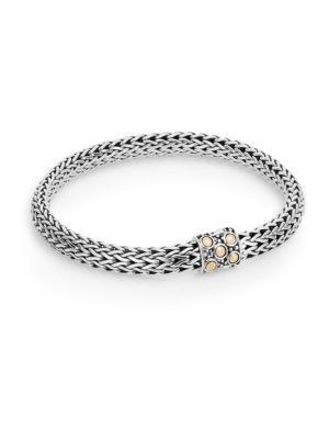 Dot 18K Yellow Gold & Sterling Silver Oval Chain Bracelet | Saks Fifth Avenue OFF 5TH