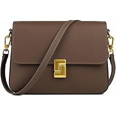Genuine Leather Shoulder Bags for Women, Crossbody Purses Vintage Handbags, Designer Bag with 2 S... | Amazon (US)