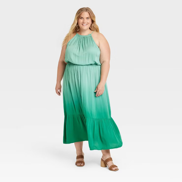 Women's Sleeveless Halter Maxi A-Line Dress - Knox Rose™ | Target