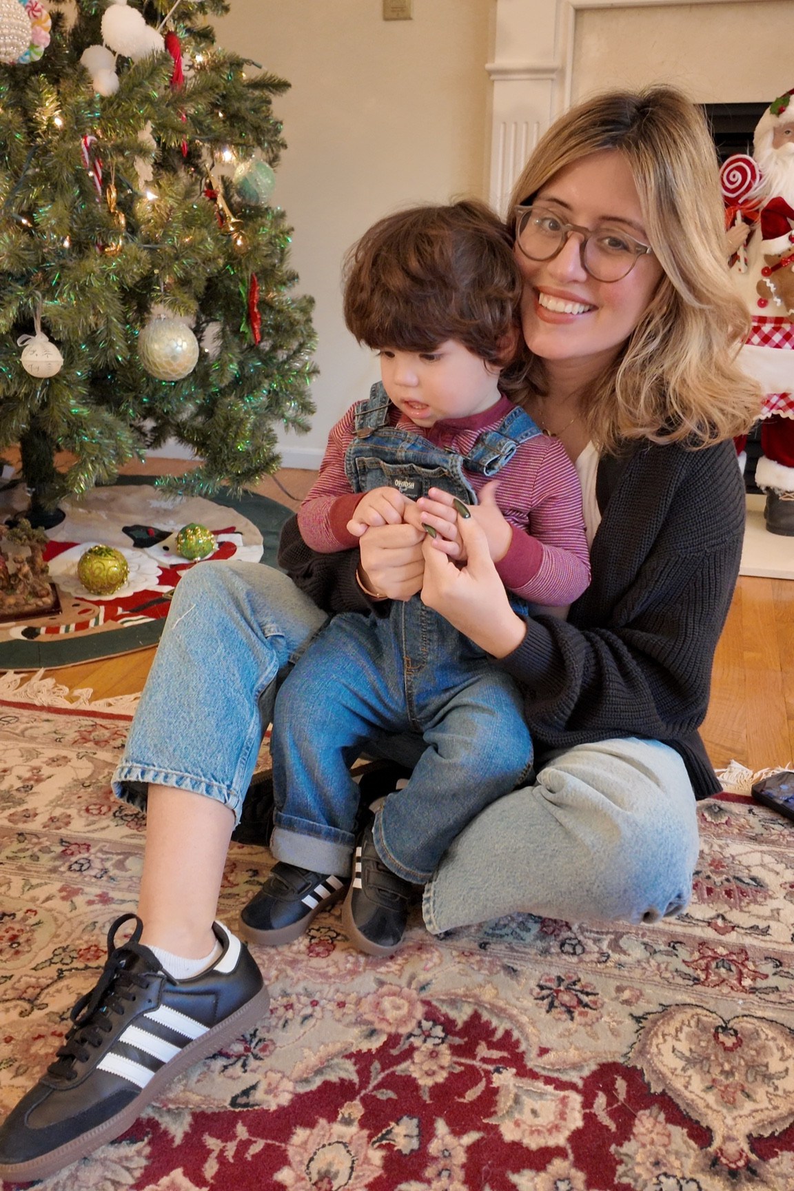 Momma and me, my adidas are Sambas and Dante’s are a different style but just as cute without the laces! So happy I was able to use these overalls again, they were Santino’s and they finally fit Dante! His shirt is from Walmart! 

My jeans are the mom jeans from Zara, style number: 4083/221 these are a similar style that I found on Amazon! 

#LTKCyberWeek #LTKGiftGuide #LTKHoliday