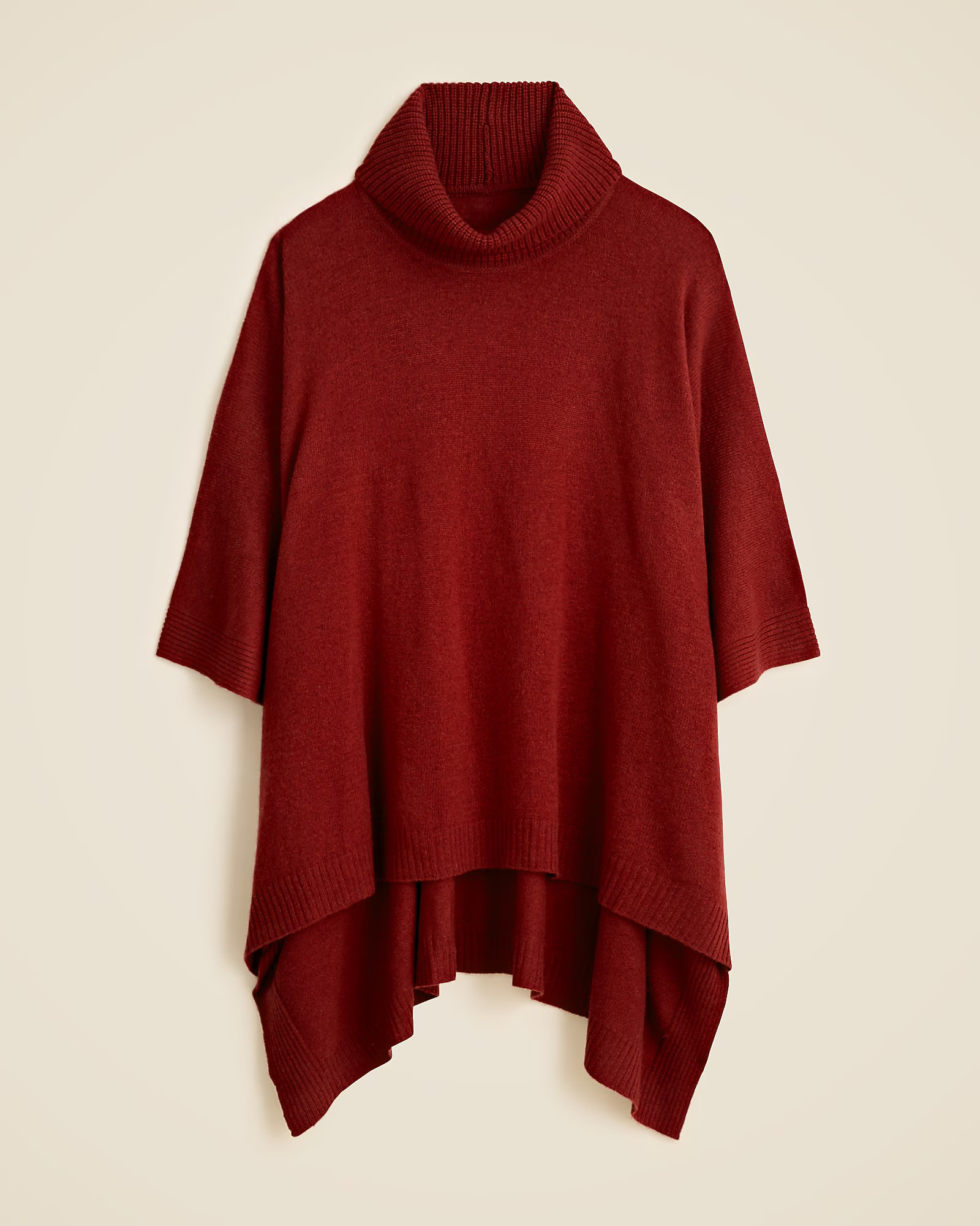 Wool-cashmere blend turtleneck poncho | J. Crew US