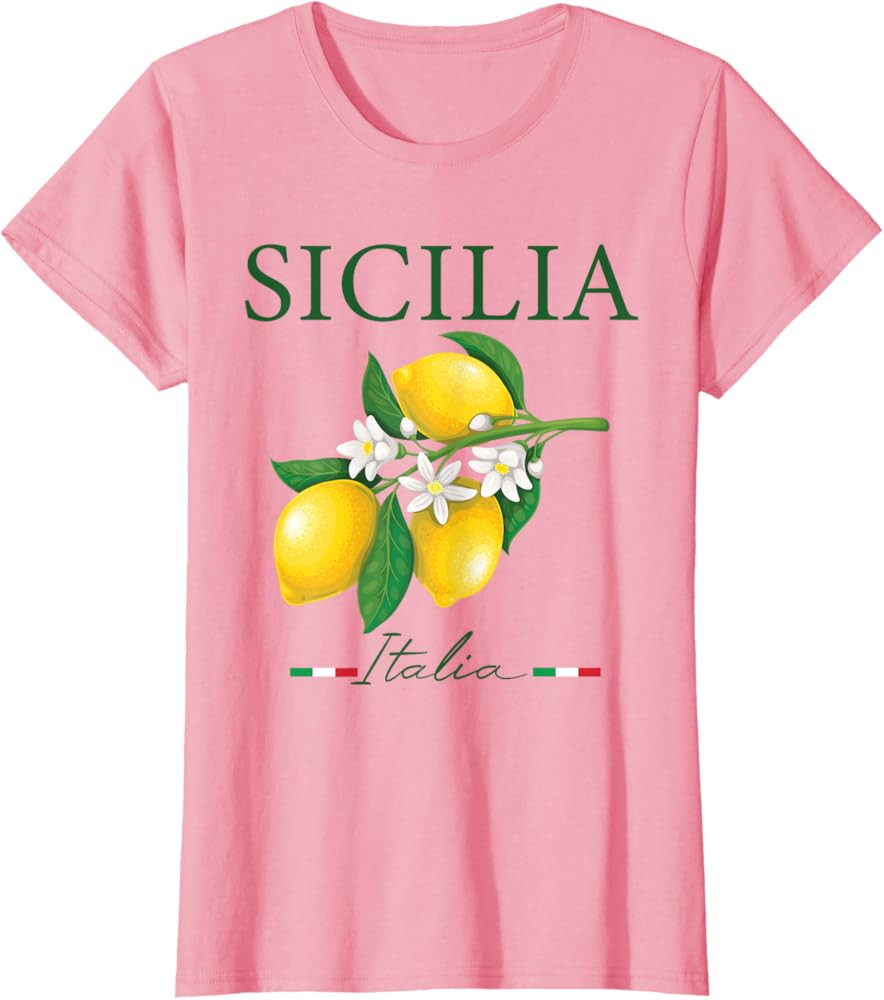 Sicilia Italia Italian Lemons Proud Sicilian Italy Lovers T-Shirt | Amazon (US)