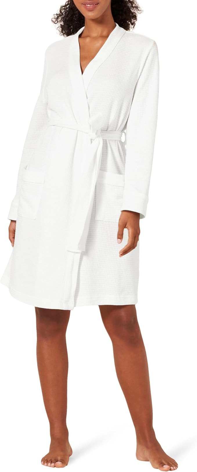 Amazon Essentials Women's Lightweight Waffle Mid-Length Robe (Available in Plus Size) | Amazon (US)
