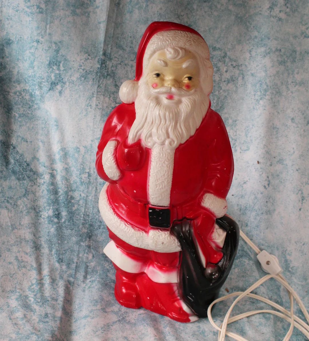 14 Inch Santa Blow Mold Lighted Vintage Empire Plastic Corp - Etsy | Etsy (US)